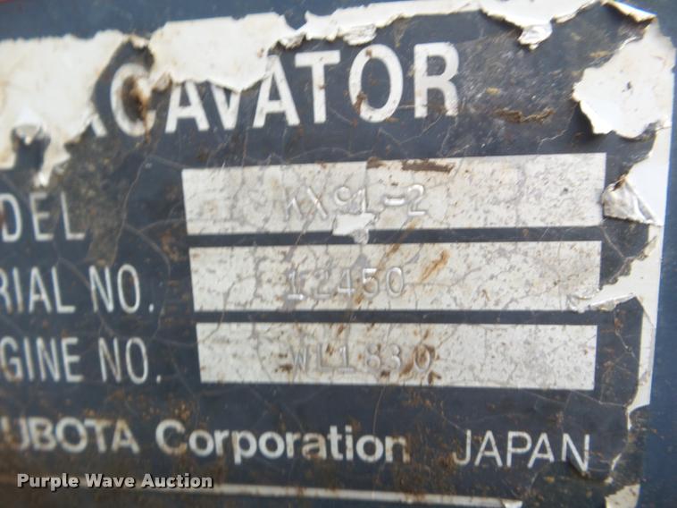 image for item DA7517 1998 Kubota KX91-2 compact excavator