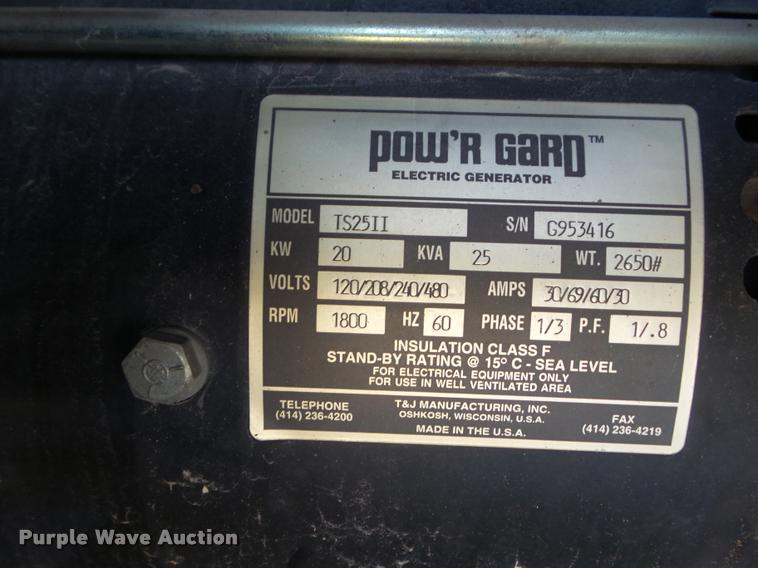 image for item DA7556 1995 T&J generator