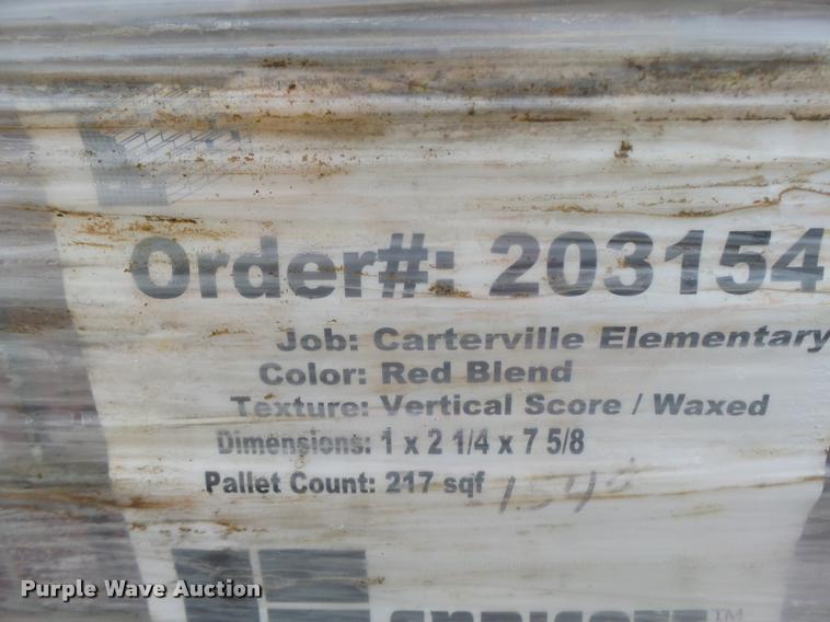 image for item DA9320 Approximately 5 pallets vertical score waxed bricks