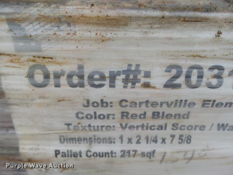 image for item DA9320 Approximately 5 pallets vertical score waxed bricks