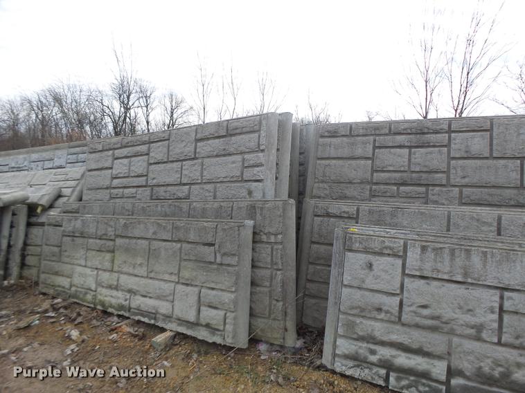 image for item DA9326 Approximately 42 Ashlar Stone concrete sound wall panels