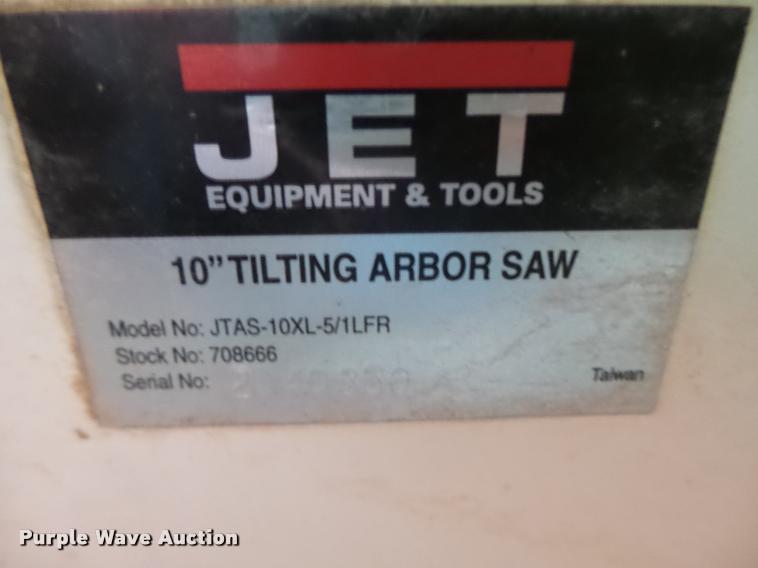 image for item DA9329 Jet JTAS-10XL-5/1FLR table saw
