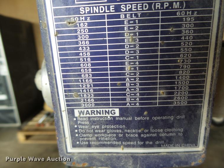 image for item DA9333 2001 King MOD-1120-111 drill press