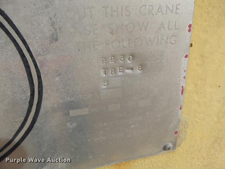 image for item DA9342 Kranco overhead crane