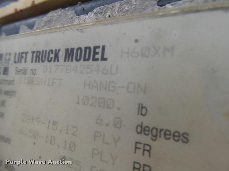 image for item DA9364 Hyster H60XM forklift