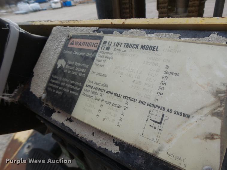 image for item DA9364 Hyster H60XM forklift