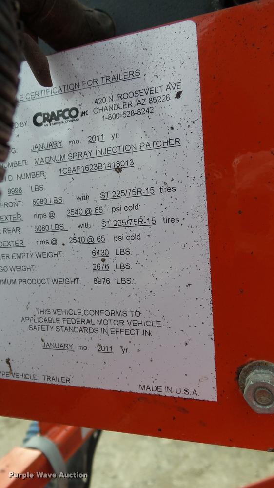 image for item DB2926 2011 Crafco Magnum spray insulation patcher