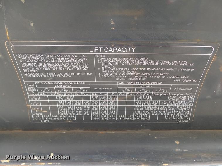 image for item DB4664 2005 John Deere 27C ZTS compact excavator