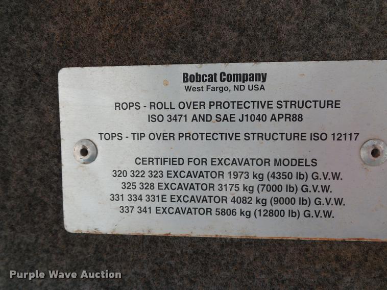 image for item DB4665 2006 Bobcat 337G compact excavator