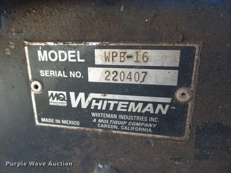 image for item DB4670 Whiteman Multiquip WPB-16 concrete buggy