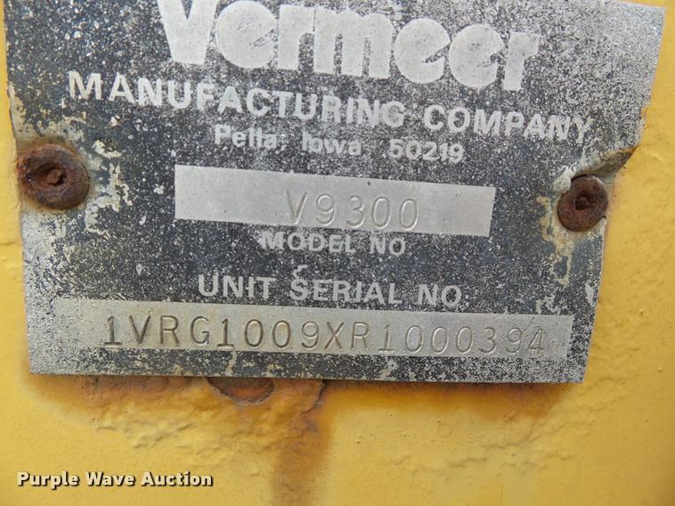 image for item K3397 1994 Vermeer V8050 trencher