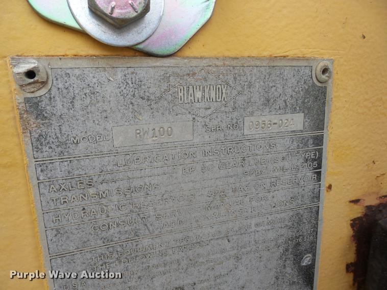 image for item K6494 Blaw Knox RW-100 road widener