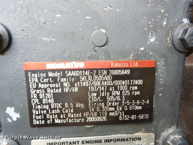 image for item K6497 2006 Komatsu GD655 motor grader