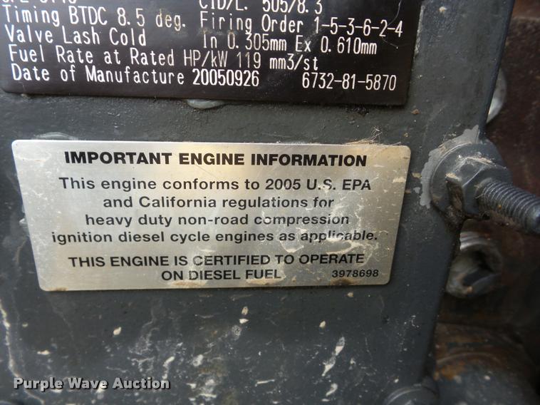 image for item K6497 2006 Komatsu GD655 motor grader