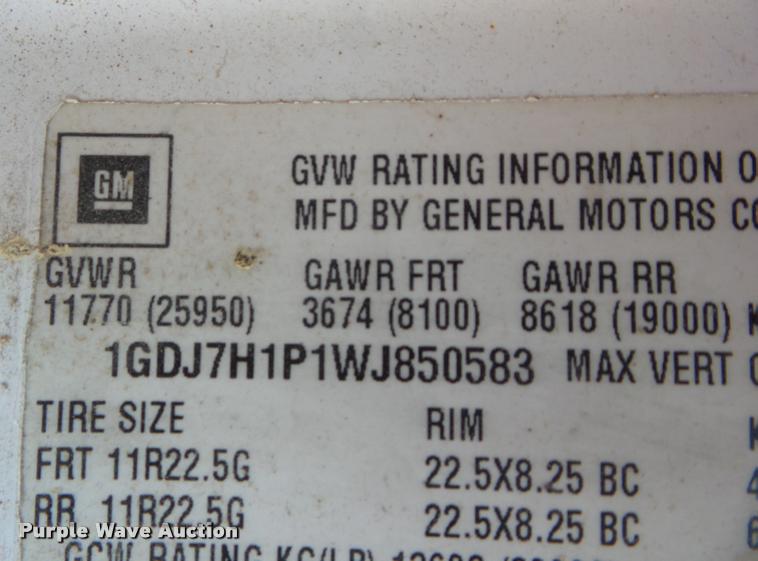 image for item L5146 1998 GMC C6500 dump truck