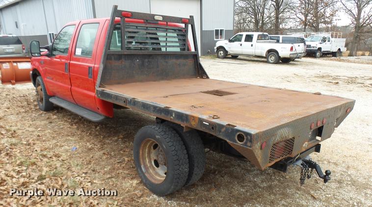 image for item L7227 2000 Ford F450 Super Duty XL Crew Cab flatbed truck