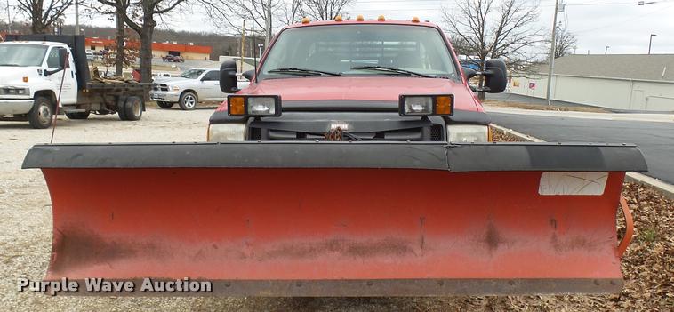 image for item L7227 2000 Ford F450 Super Duty XL Crew Cab flatbed truck