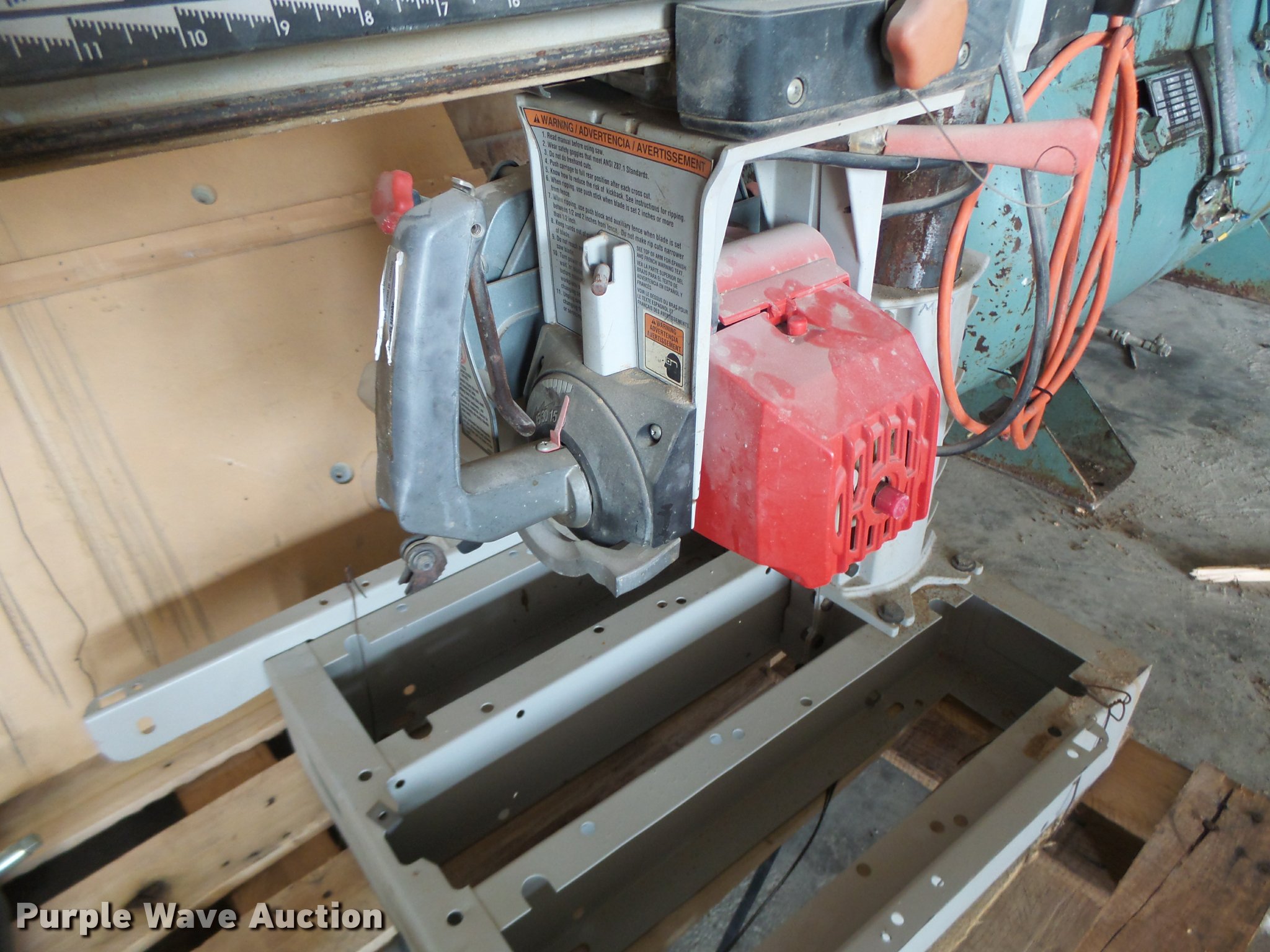 Ridgid RS1000 radial arm saw in Fulton, MO Item DA9330 sold Purple