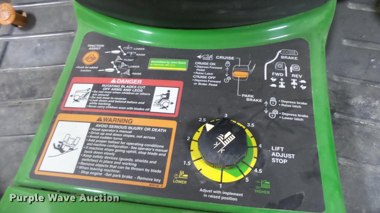 image for item BU9223 John Deere X748 Ultimate lawn mower