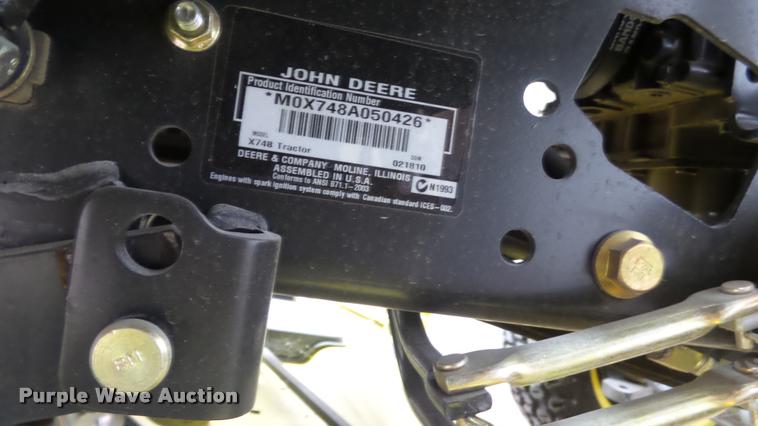 image for item BU9223 John Deere X748 Ultimate lawn mower