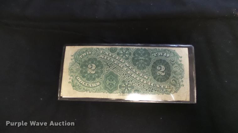 image for item BU9247 1886 two dollar silver certificate
