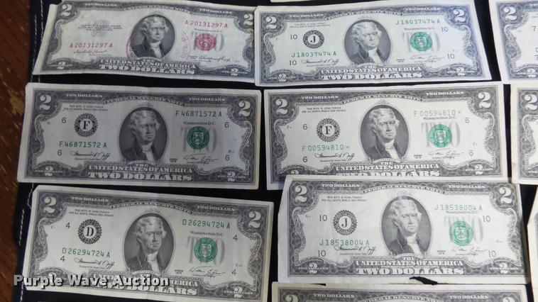 image for item DJ9251 (44) two dollar bills