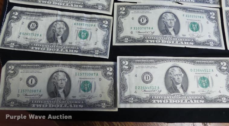 image for item DJ9251 (44) two dollar bills