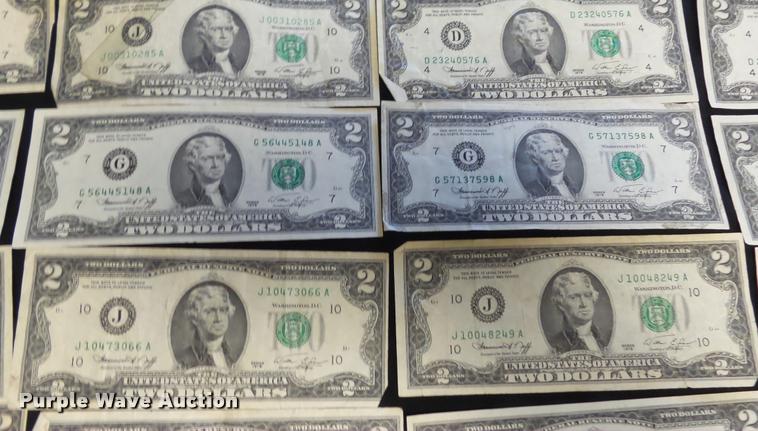 image for item DJ9251 (44) two dollar bills