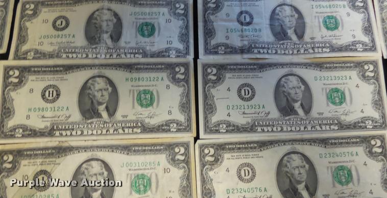 image for item DJ9251 (44) two dollar bills