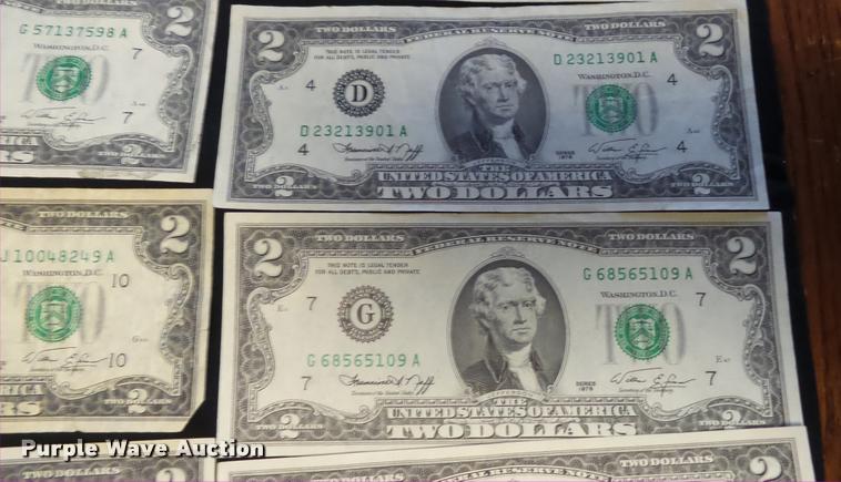 image for item DJ9251 (44) two dollar bills