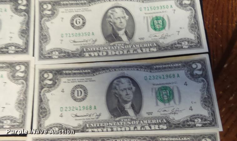 image for item DJ9251 (44) two dollar bills