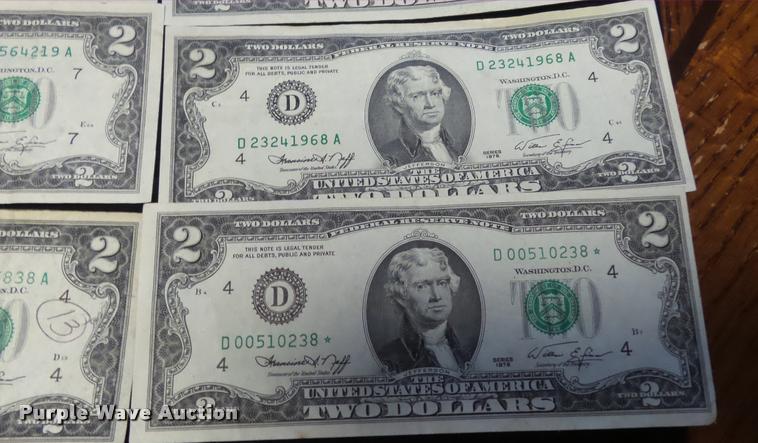 image for item DJ9251 (44) two dollar bills