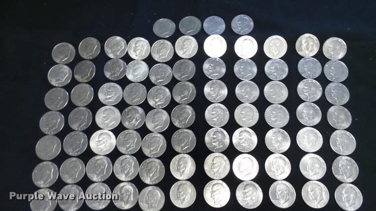 image for item DJ9253 (81) Eisenhower dollar coins