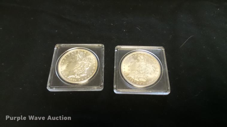 image for item DJ9255 (2) Morgan dollar coins