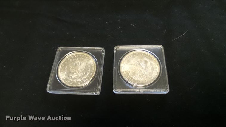 image for item DJ9255 (2) Morgan dollar coins