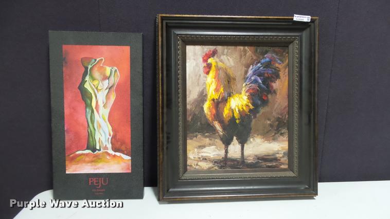 image for item DJ9285 (2) pieces of framed art work