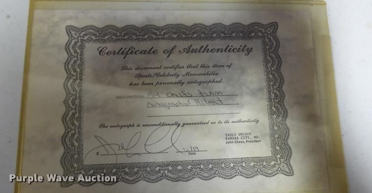 image for item DJ9291 Kansas City Chiefs autographed helmet