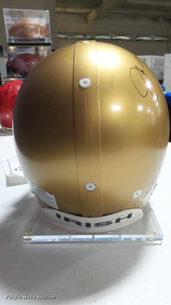 image for item DJ9292 Notre Dame autographed helmet