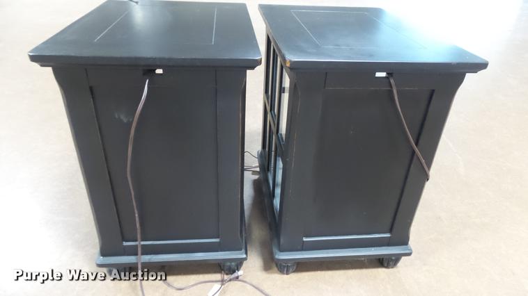 image for item DJ9314 (2) lighted side cabinets/tables