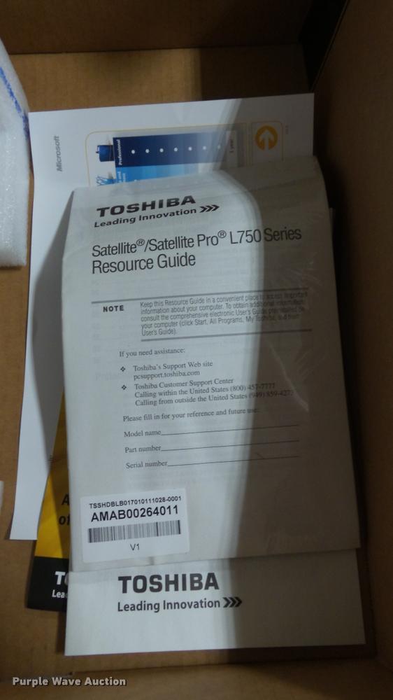 image for item DJ9363 Toshiba Satellite Pro L750 laptop