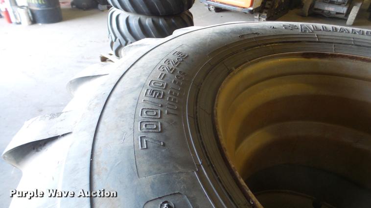 image for item BU9374 (2) Alliance 700/50-22.5 tires and wheels