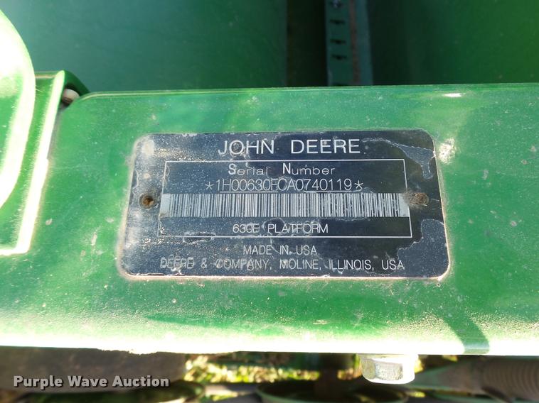image for item DA2067 2011 John Deere 630F HydraFlex head