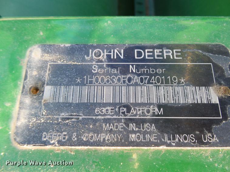 image for item DA2067 2011 John Deere 630F HydraFlex head