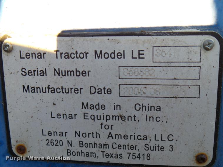 image for item DB2315 2005 Lenar LE354 MFWD tractor