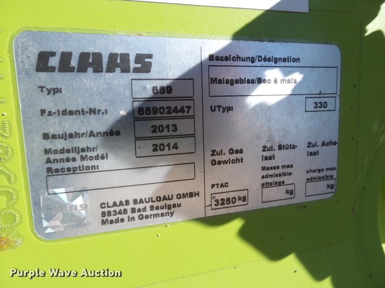 image for item L1707 2013 Claas Orbis 750 forage head