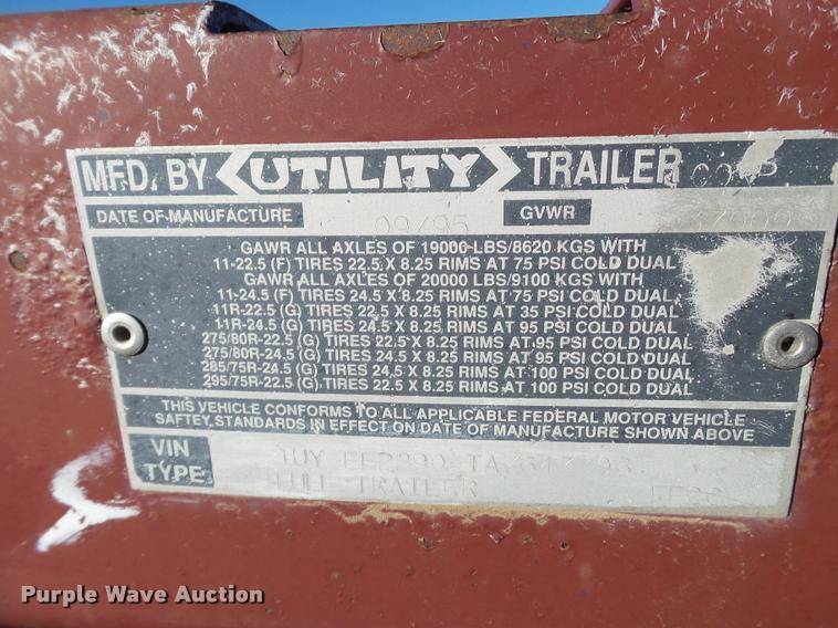 image for item L1715 (2) 1996 Utility flatbed trailers