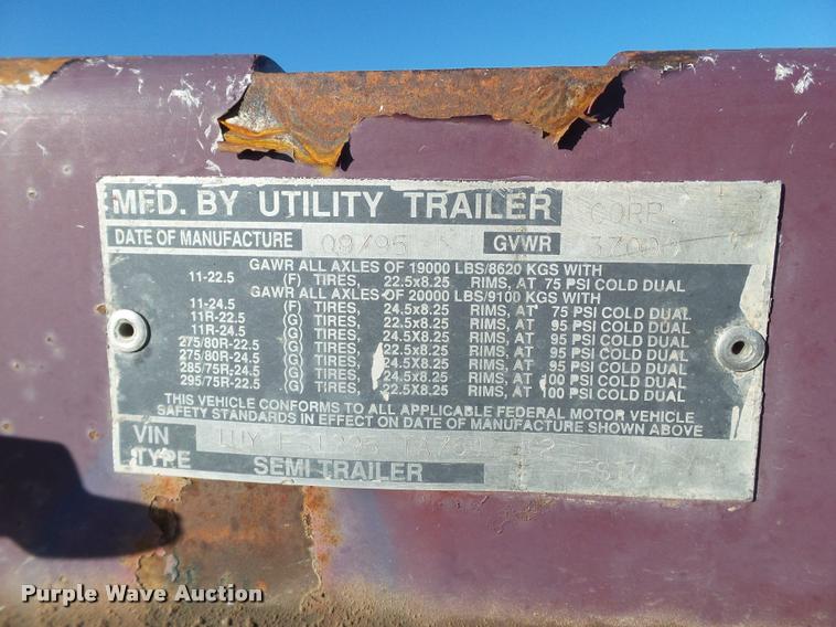 image for item L1715 (2) 1996 Utility flatbed trailers