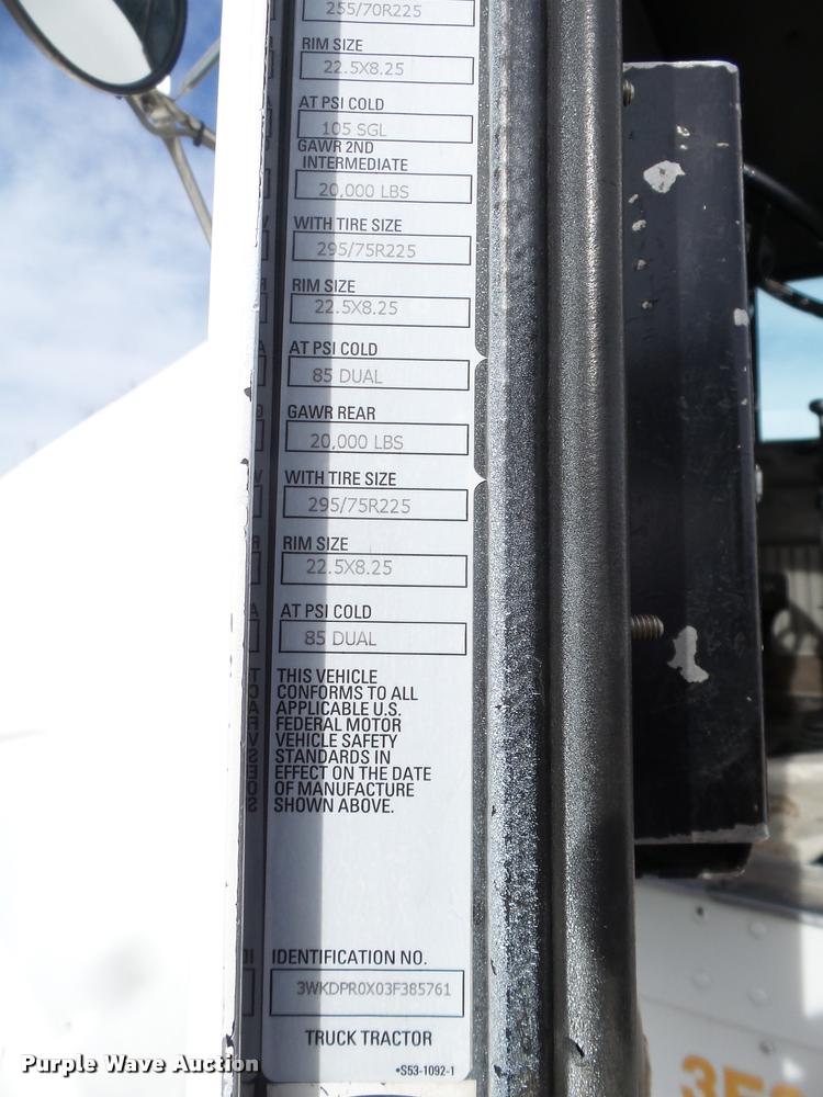 image for item DA0532 2003 Kenworth T800 semi truck