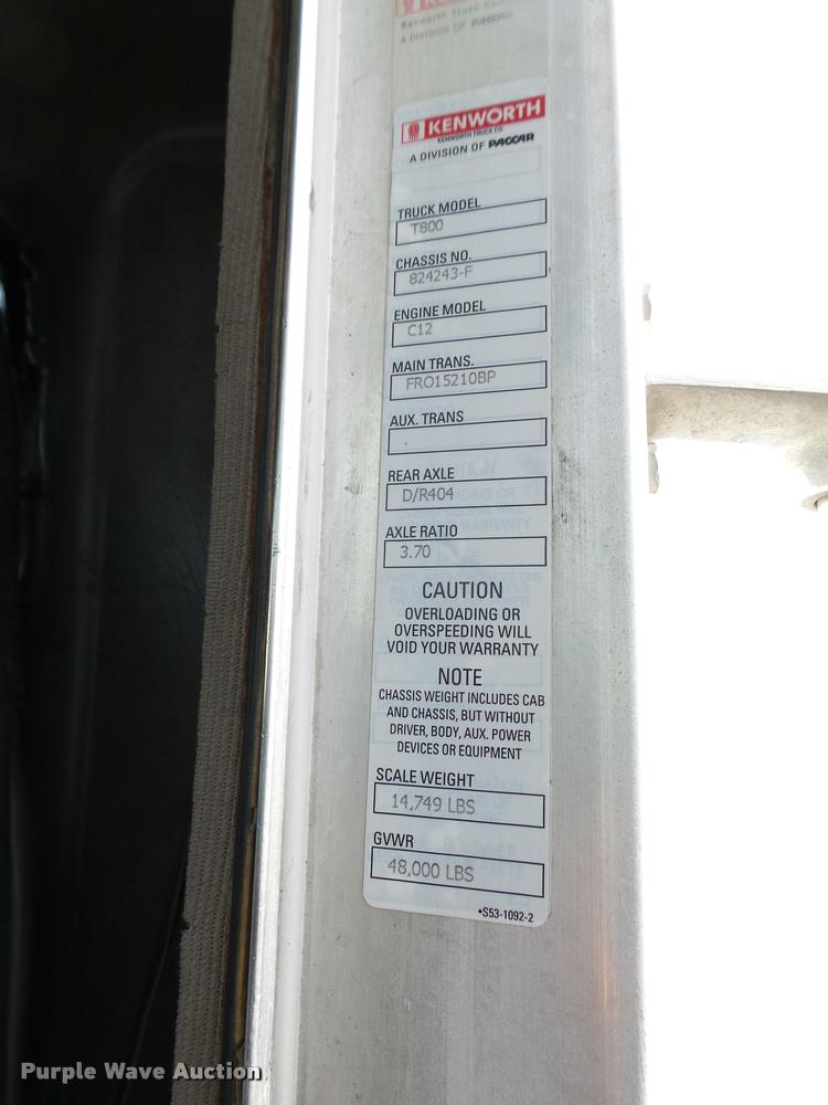 image for item DA0533 1999 Kenworth T800 semi truck