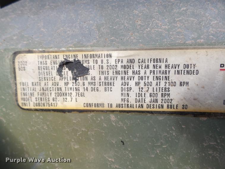 image for item DA0534 2002 Freightliner Classic XL FLD120 semi truck